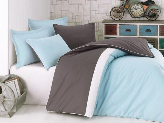 Cottonbox Plain Sports Ranforce Double Duvet Cover Set Mint