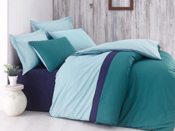 Cottonbox Plain Sports Ranforce Double Duvet Cover Set Oil