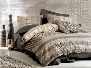 Cottonbox Toprak Rina Double Duvet Cover Set Anthracite - Thumbnail