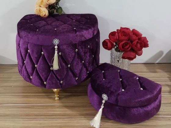 D Model Tasseled 2 Liter Dowry Chest Plum