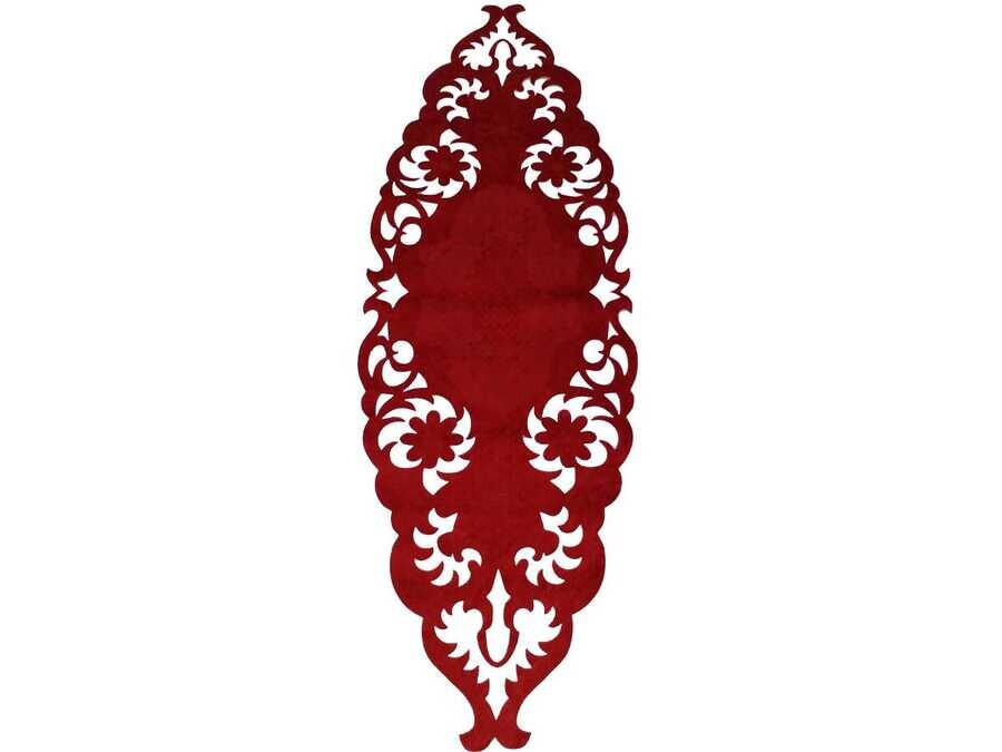  Daisy Lux Velvet Runner Maroon - Thumbnail