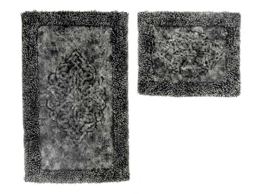 Damaks Towel 2 pcs-Bath Mat Dim Gray