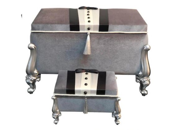 Groom Figured Avangarde 2 Pack Dowry Chest Gray