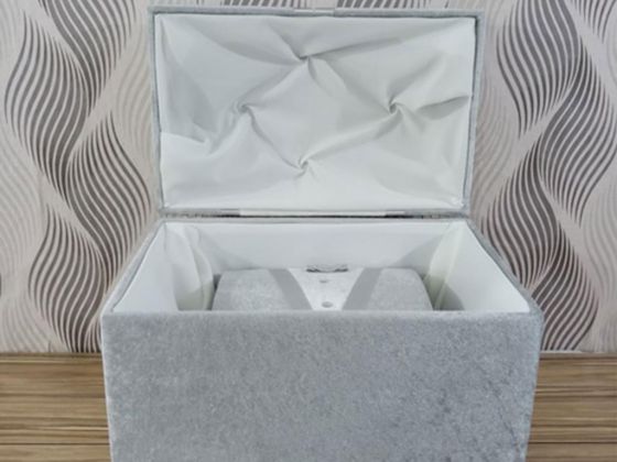 Groom Figured Bowtie 2 Pack Dowry Chest Gray