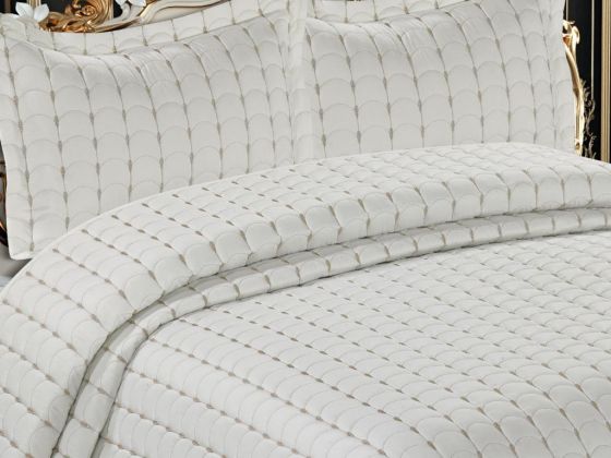 Damla Quilted Double Bedspread Cream