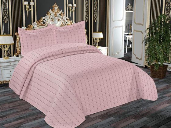 Damla Quilted Double Bedspread Powder