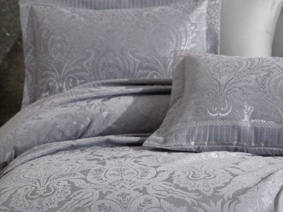 Hazel Jacquard Double Bedspread Light Gray