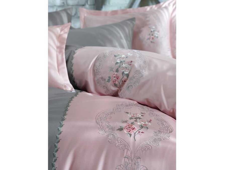  Lace Isabella Embroidered Cotton Satin Duvet Cover Set