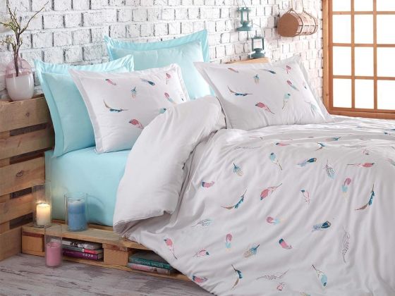 Dantela Oriel Embroidered Cotton Satin Duvet Cover Set