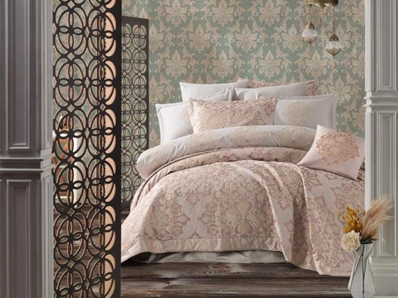 Lace Samara Jacquard Fiber Double Bedspread