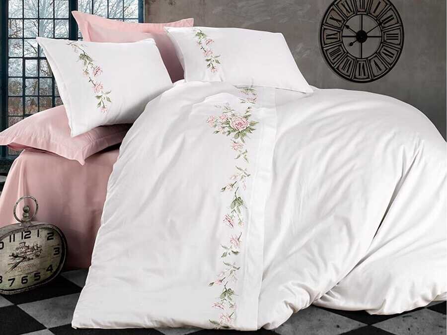  Dantela Sara Embroidered Cotton Satin Duvet Cover Set
- Thumbnail