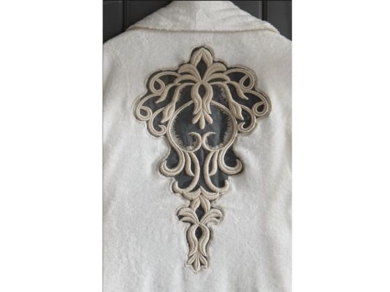 Dantela Anetta 3d Bamboo Bathrobe Set Powder Stone