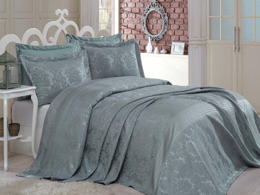 Lace Simay Jacquard Chenille Double Bedspread Maldives - Thumbnail