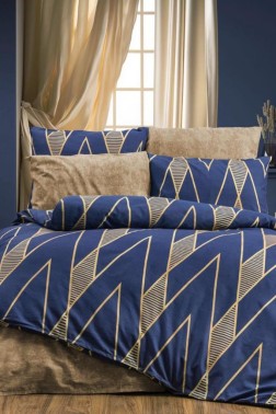 Çeyiz Diyarı - Darya Bedding Set 4 Pcs, Duvet Cover, Bed Sheet, Pillowcase, Double Size, Self Patterned, Wedding, Daily use Navy Blue Çeyiz Diyarı - Darya Bedding Set 4 Pcs, Duvet Cover, Bed Sheet, Pillowcase, Double Size, Self Patterned, Wedding, Daily use Navy Blue