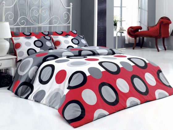 Dowry World Deborah Double Duvet Cover Set Red