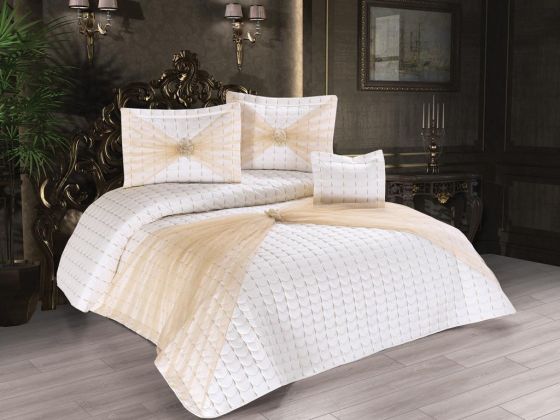 Destina Quilted Double Bedspread Beige