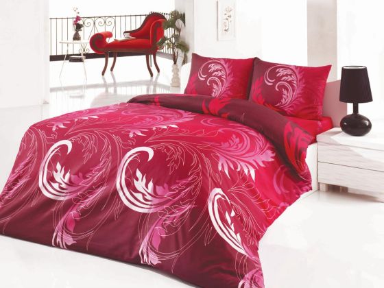 Dowry World Destiny Double Duvet Cover Set Red