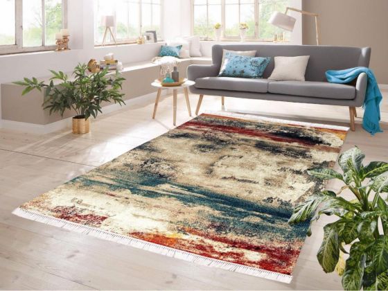 Desta Digital Printing Non-Slip Base Velvet Carpet Multi Color 100x300 cm