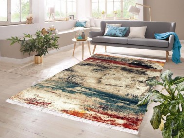 Dowry World - Desta Digital Printing Non-Slip Base Velvet Carpet Multi Color 80x300 cm Dowry World - Desta Digital Printing Non-Slip Base Velvet Carpet Multi Color 80x300 cm
