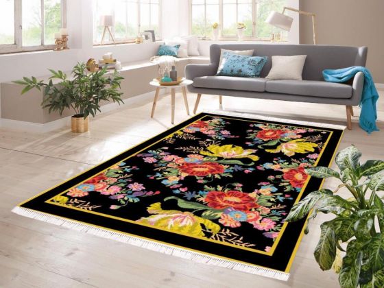 Flovra Digital Printing Non-Slip Base Velvet Carpet Multi Color 100x200 cm