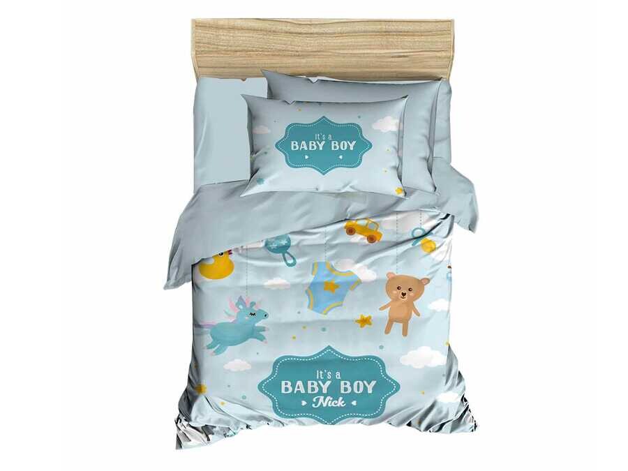 Çeyiz Diyarı - Digital Printed 3d Baby Duvet Cover Set Baby Boy Baby-Blue Çeyiz Diyarı - Digital Printed 3d Baby Duvet Cover Set Baby Boy Baby-Blue
