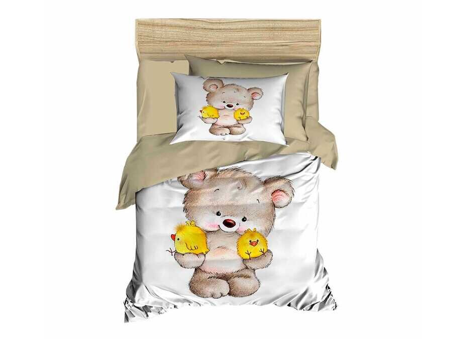 Çeyiz Diyarı - Digital Printed 3d Baby Duvet Cover Set Bear Brown