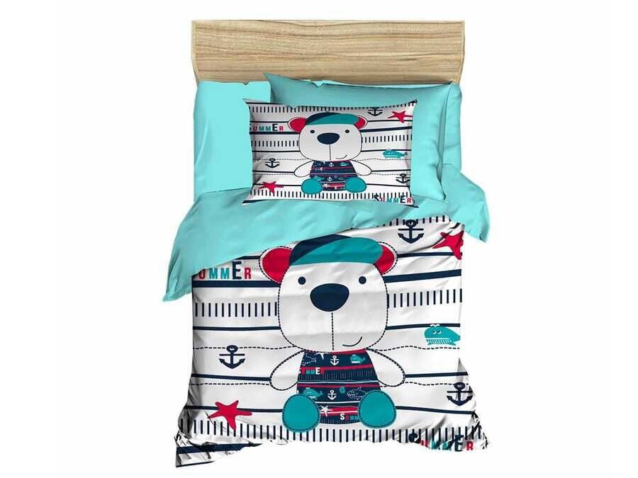 
Digital Printed 3d Baby Duvet Cover Set Bear Mint Green