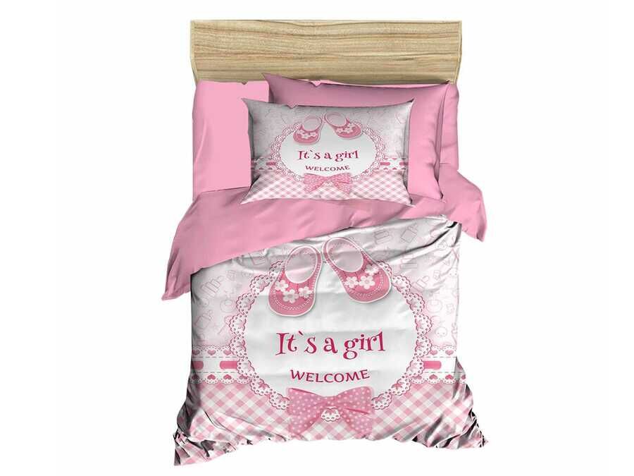 
Digital Printed 3d Baby Duvet Cover Set Girl Pink