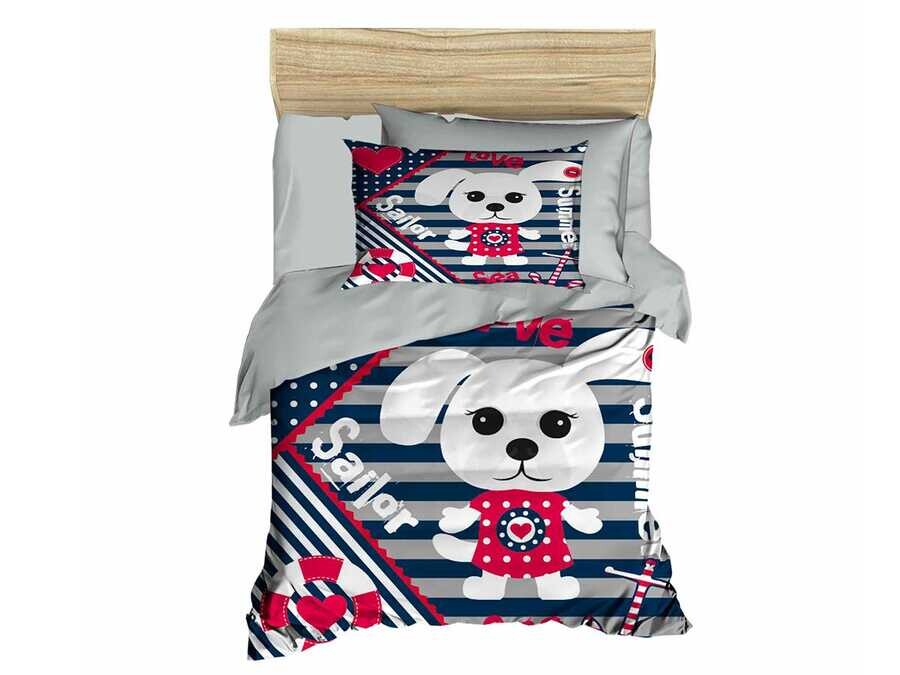 Dowry World - Digital Printed 3d Baby Duvet Cover Set Sailor Gray Dowry World - Digital Printed 3d Baby Duvet Cover Set Sailor Gray