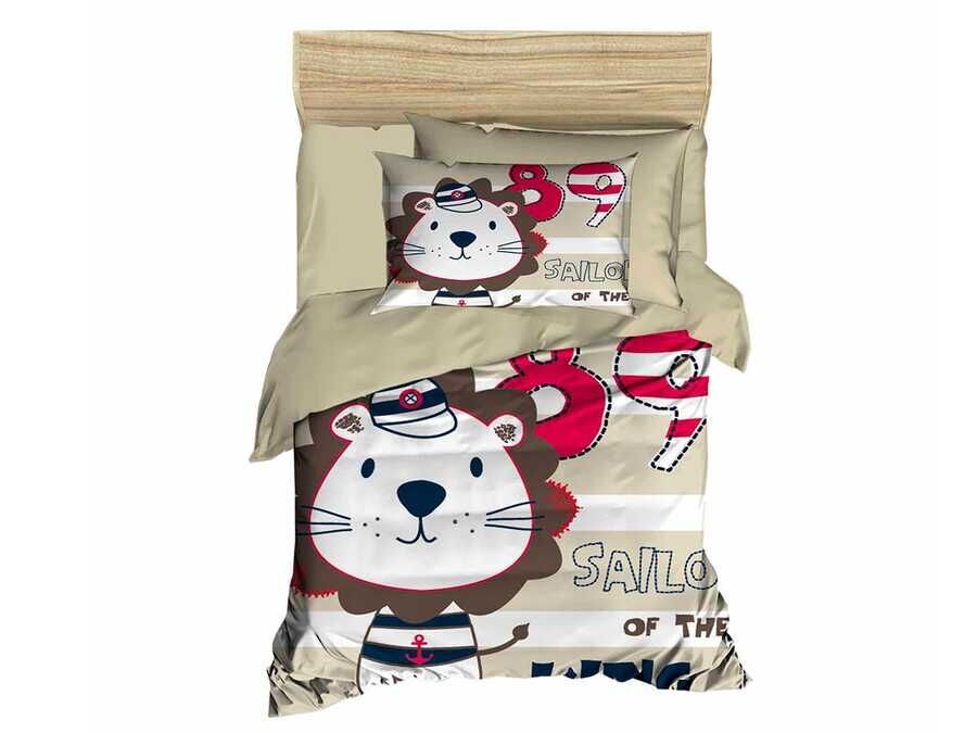Digital Printed 3d Baby Duvet Cover Set Sailor Brown