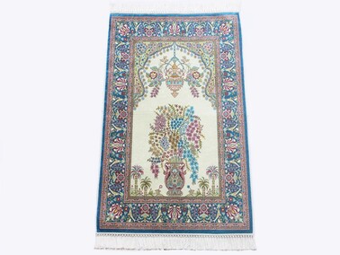 Dowry World - Digital Printed Luxury Prayer Rug Cream Dowry World - Digital Printed Luxury Prayer Rug Cream
