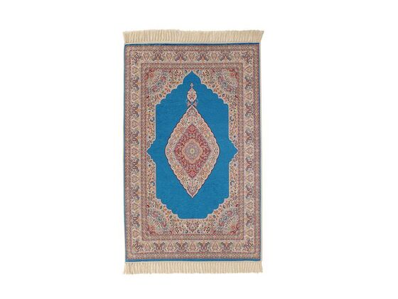 Digital Printed Lux Umrah Prayer Rug Turquoise