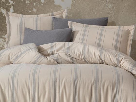 Dilsu Yarn Dyed Double Duvet Cover Set Antrachite