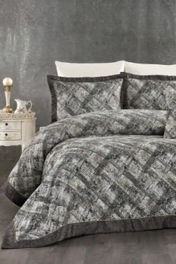 Dora Chenille Bedspread Set 245x255, Bed Sheet 240x260, Cotton, Green - Thumbnail