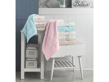 Dowry World - Dora Flower Figured 6-Piece Hand Face Towel Set Dowry World - Dora Flower Figured 6-Piece Hand Face Towel Set