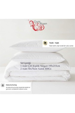Çeyiz Diyarı - Double Microfiber Quilt Set with Pillows 195x215 Cm Çeyiz Diyarı - Double Microfiber Quilt Set with Pillows 195x215 Cm