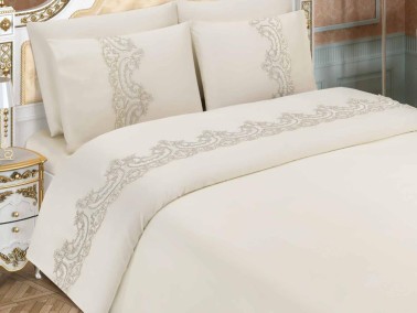 Dowry Duvet Cover Set İzmir Krem - Thumbnail