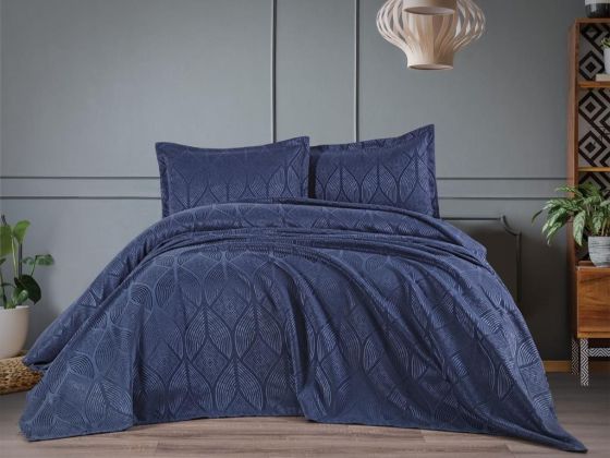 Dowry Land Carlotta 3-Piece Bedspread Set Indigo