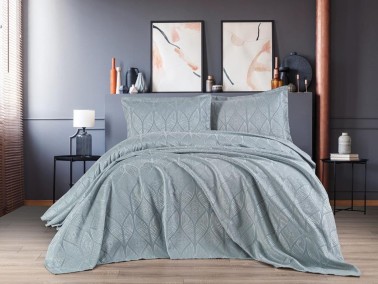 Dowry Land Carlotta 3 Piece Bedspread Set Maldives - Thumbnail