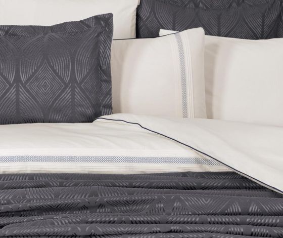 Dowry Land Carlotta 9-Piece Duvet Cover Set Anthracite Cream