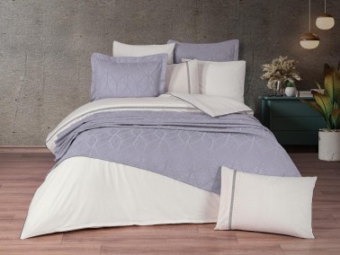 Dowry Land Carlotta 9-Piece Duvet Cover Set Gray Cream - Thumbnail