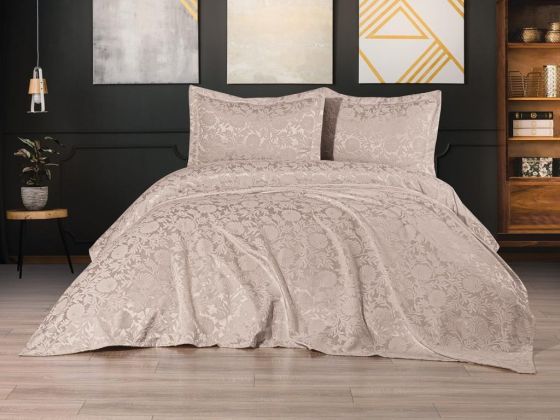 Dowry Land Daisy 3-Piece Bedspread Set Beige