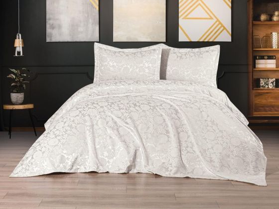 Dowry Land Daisy 3-Piece Bedspread Set Cream