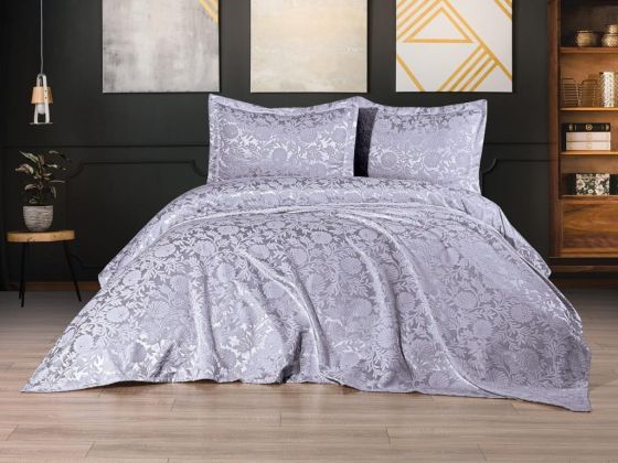 Dowry Land Daisy 3-Piece Bedspread Set Gray