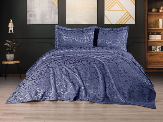 Dowry Land Daisy 3-Piece Bedspread Set Indigo