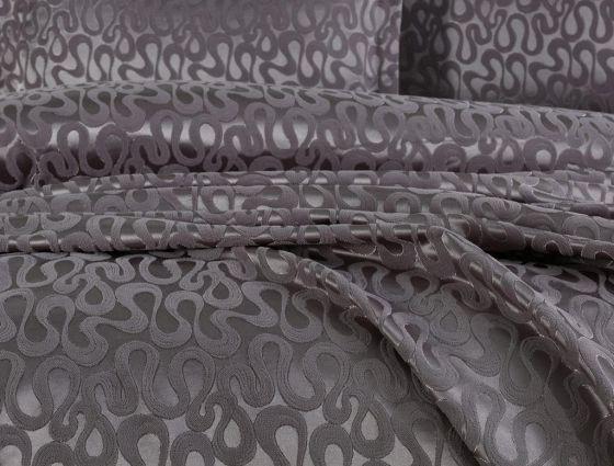 Dowry Land Delmare 3 Piece Bedspread Set Anthracite