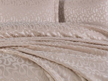 Dowry Land Delmare 3-Piece Bedspread Set Beige - Thumbnail