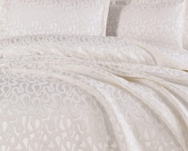 Dowry Land Delmare 3-Piece Bedspread Set Cream - Thumbnail