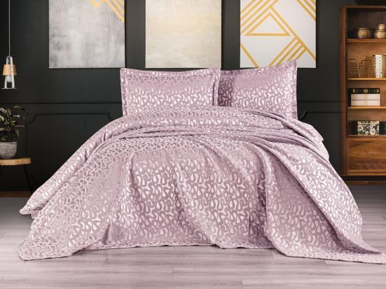 Dowry Land Delmare 3 Piece Bedspread Set Lavender