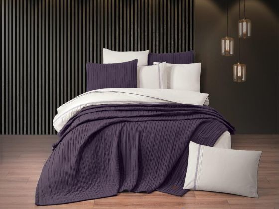 Dowry Land Denim 9 Piece Duvet Cover Set Lavender